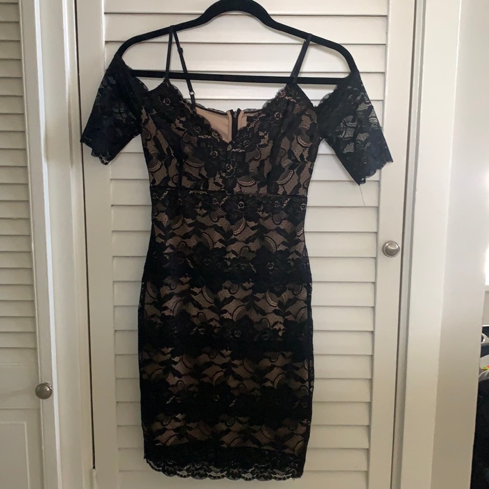 Guess black lace dress